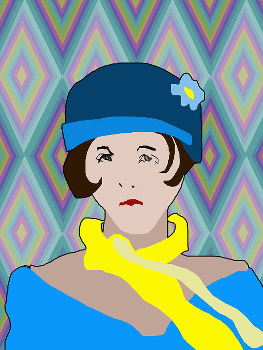 Yellow Scarf Girl Digital Image Download