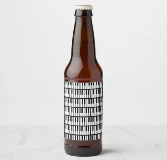 Just sold!  Beer Bottle Labels piano keys on Zazzle