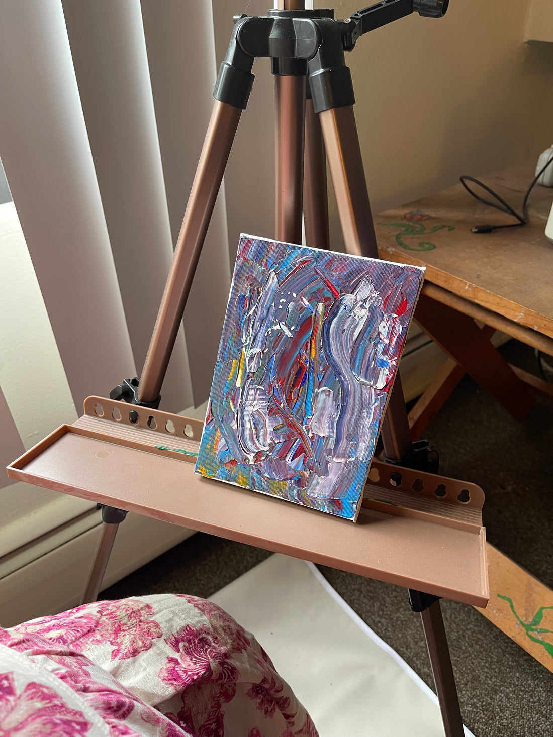Wishing For Blue A Pallet Knife Painting