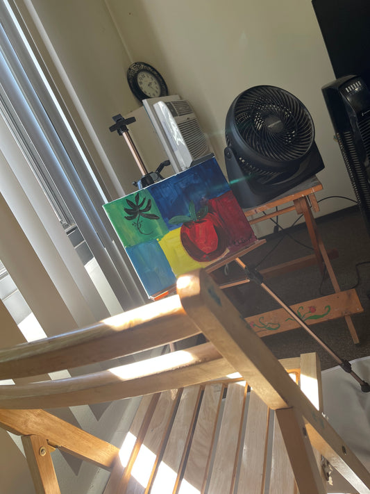 New Painting!  Tomato Basil Abstract