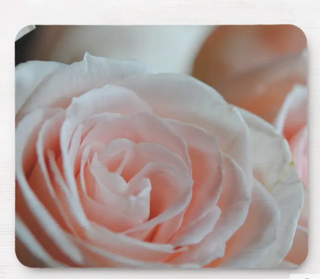 Just Sold!  Soft Pink Rose Mousepad on Zazzle