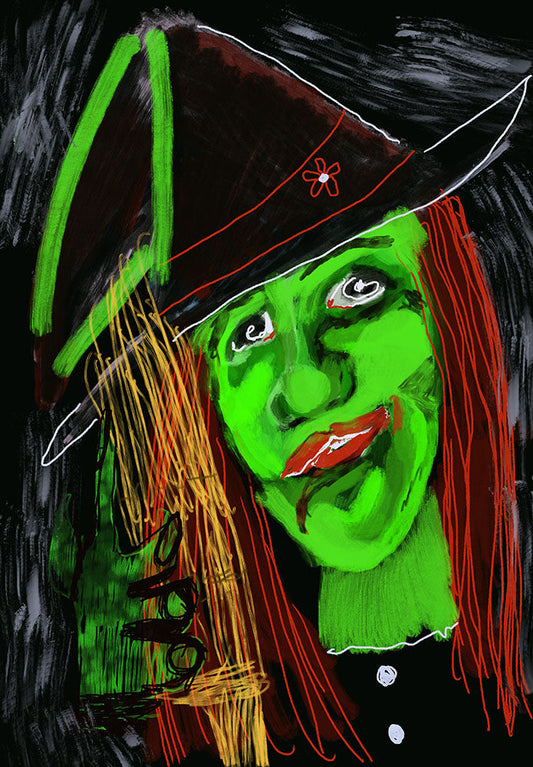 A Witch and Her Broom More Halloweeny art