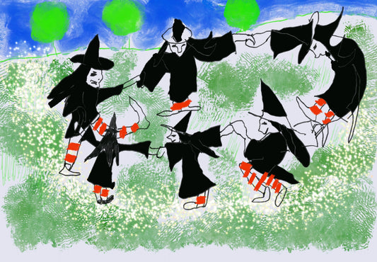Witchies Dancing New Halloween Art This Season