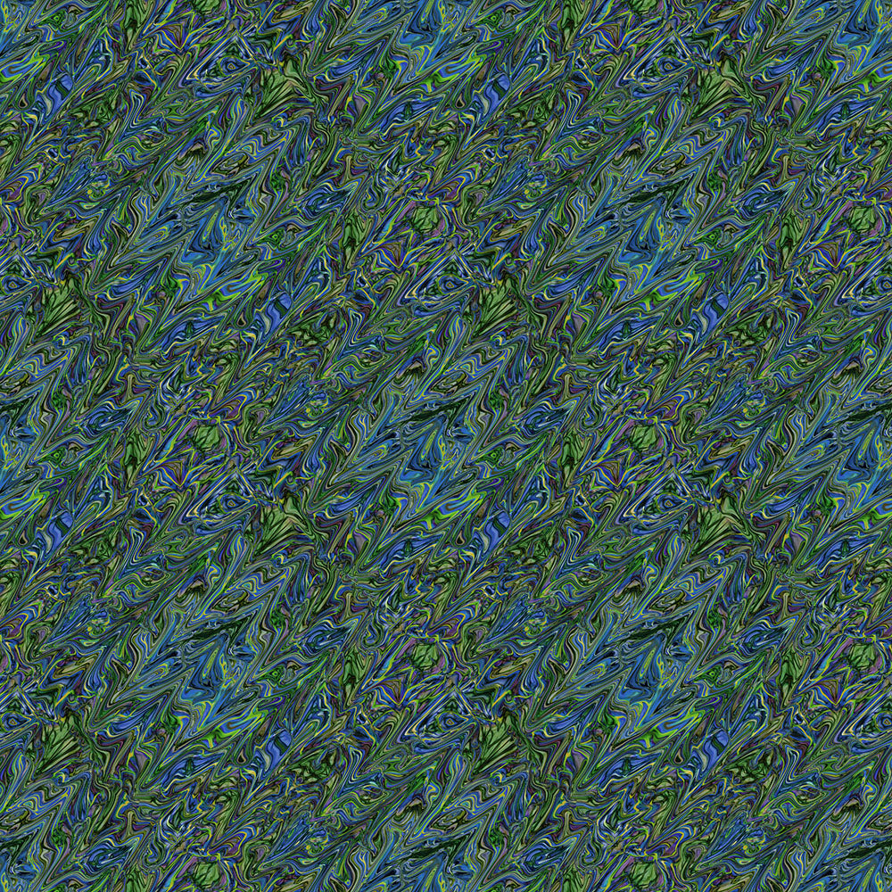 Blue Green Marbling