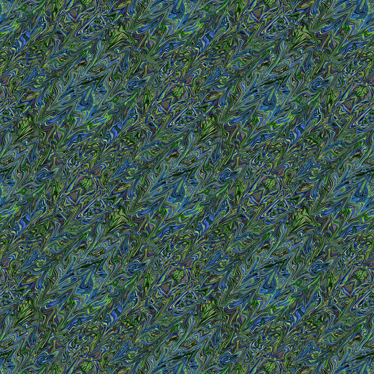 Blue Green Marbling