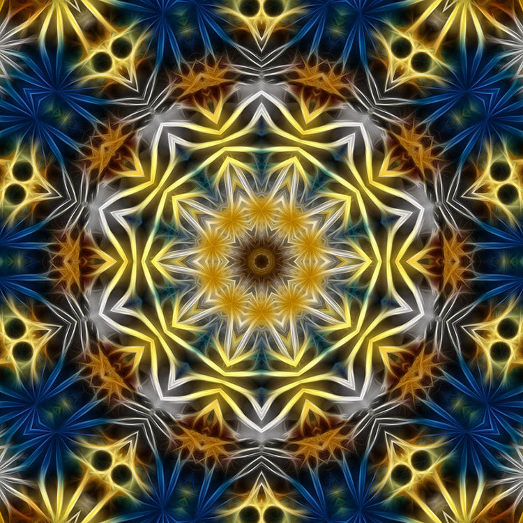 Yellow and Blue Kaleidoscope