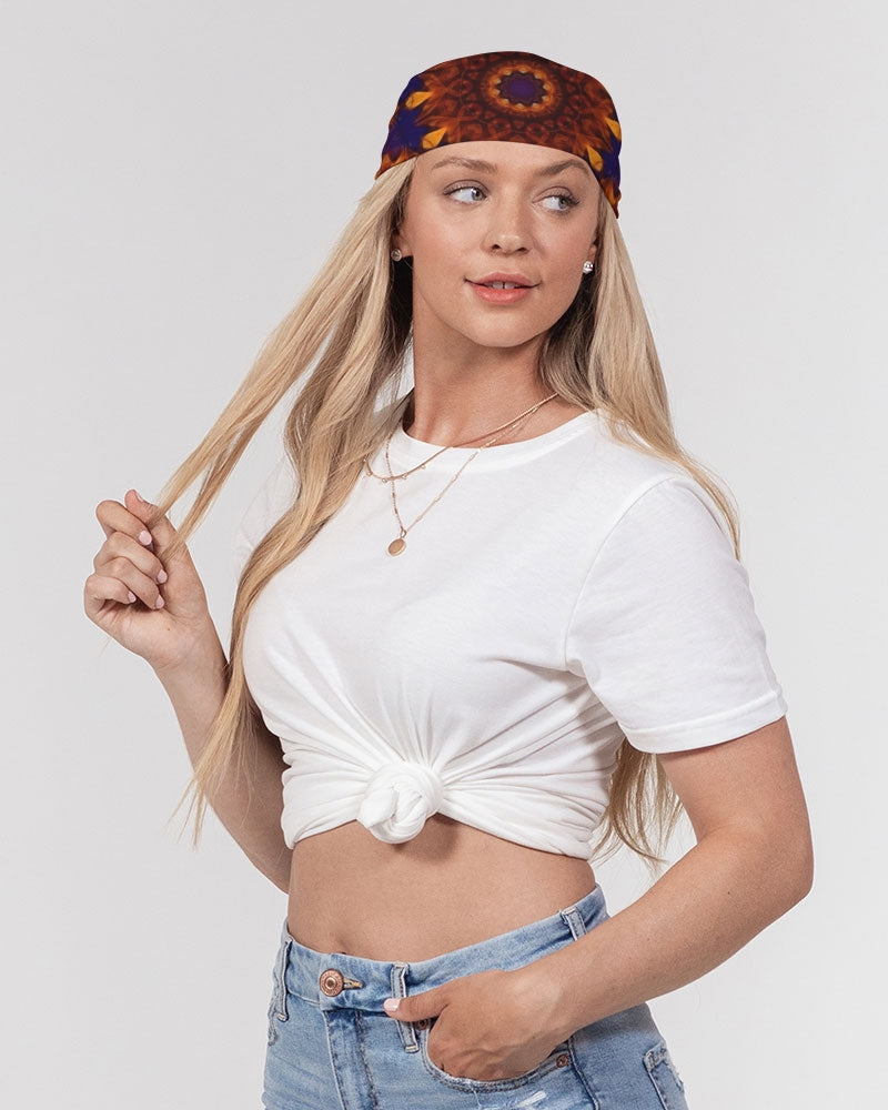 Blue Orange Red Kaleidoscope Bandana Set
