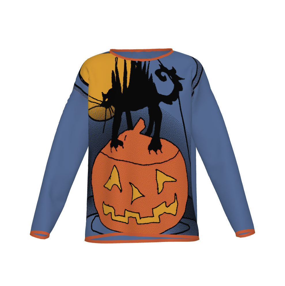 Cat on A Pumpkin Knit Sweater