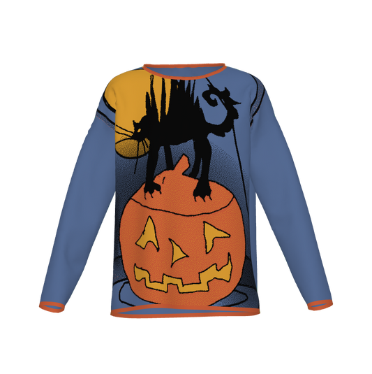 Cat on A Pumpkin Knit Sweater
