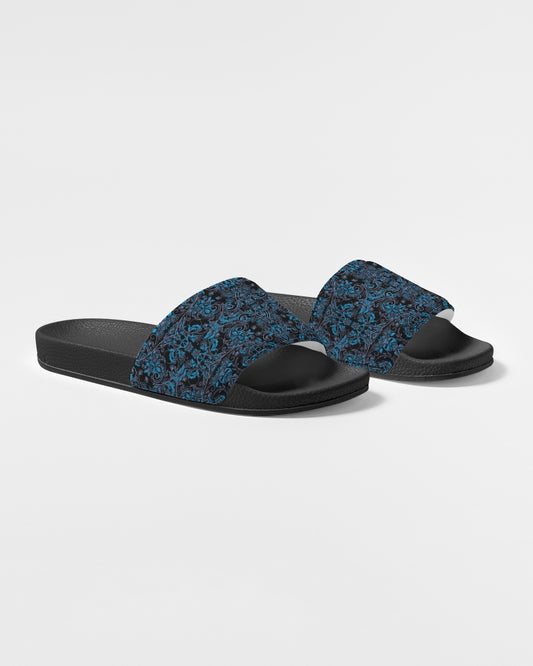 Blue Vines and Lace Women's Slide Sandal