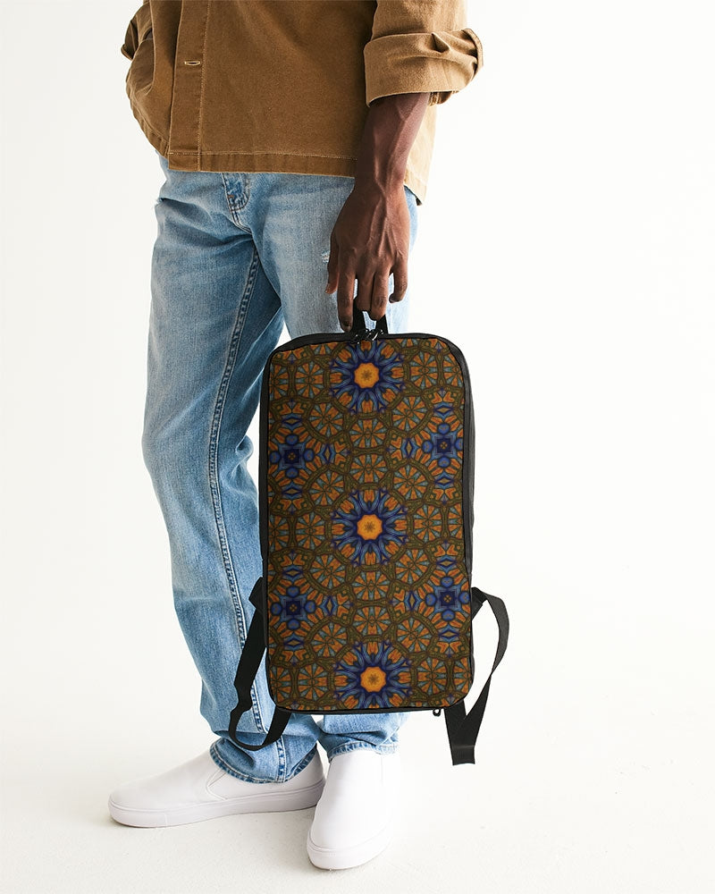 Blue and Yellow Sketch Kaleidoscope  Slim Tech Backpack