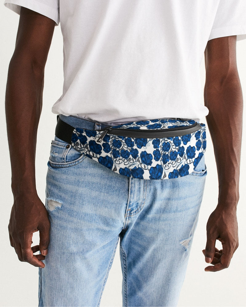 Blue Roses Crossbody Sling Bag