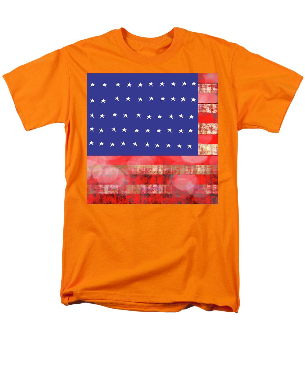 American Flag In Bokeh #1 - Men's T-Shirt  (Regular Fit)