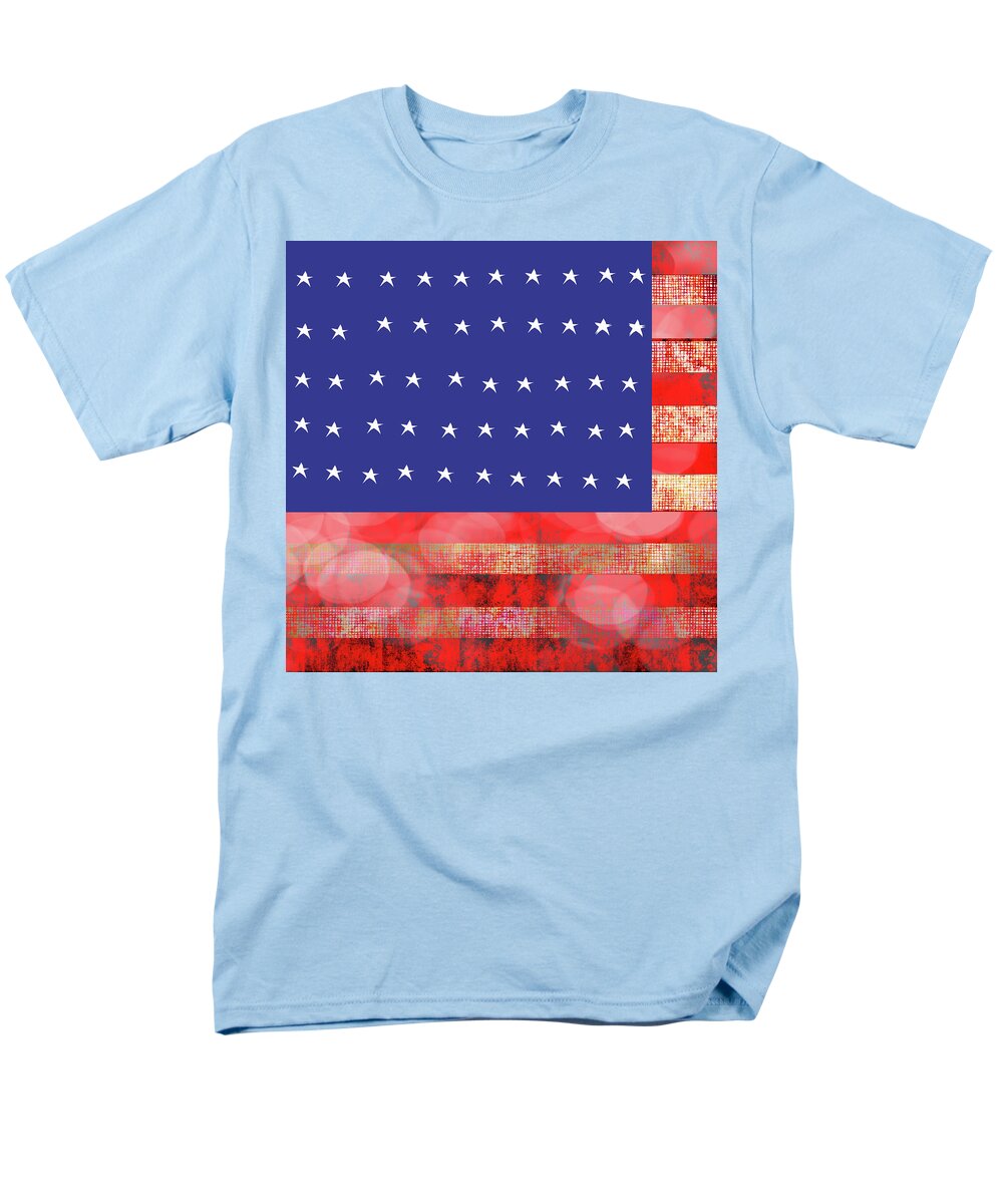American Flag In Bokeh #1 - Men's T-Shirt  (Regular Fit)