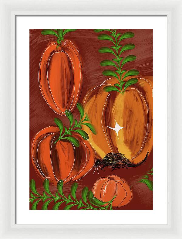 Pumpkin Patch 1 - Framed Print