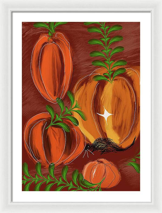 Pumpkin Patch 1 - Framed Print