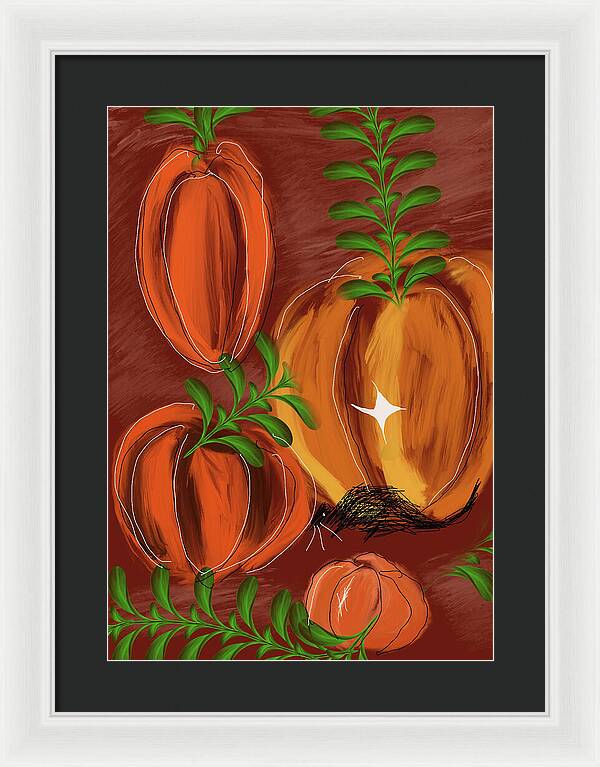 Pumpkin Patch 1 - Framed Print
