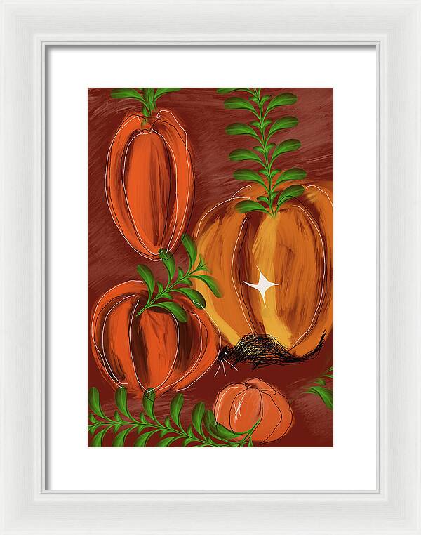 Pumpkin Patch 1 - Framed Print
