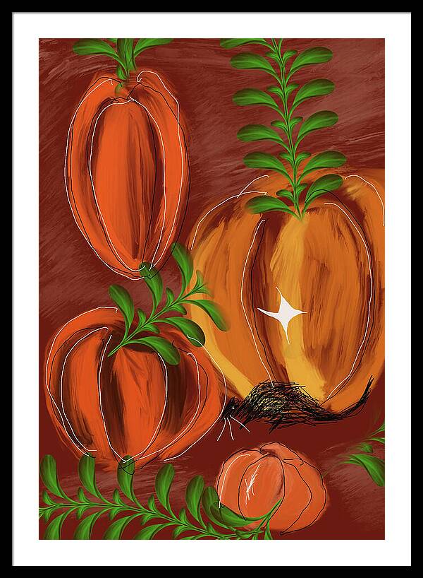 Pumpkin Patch 1 - Framed Print