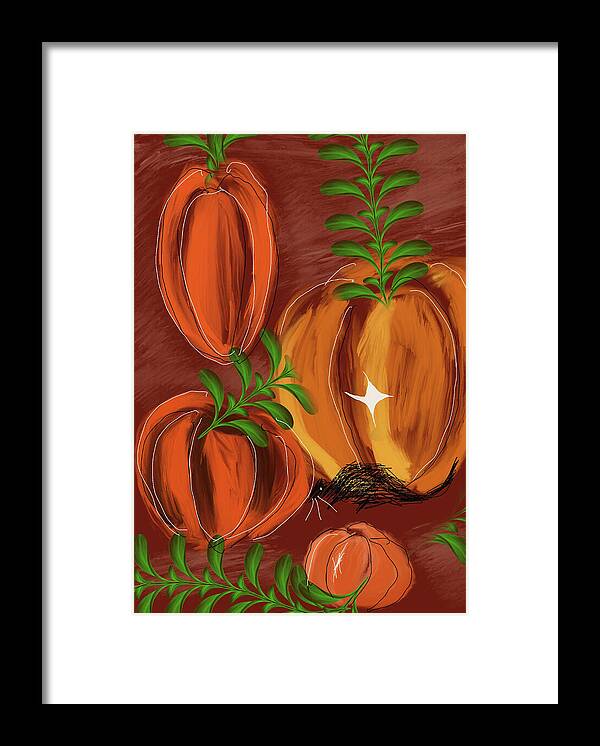 Pumpkin Patch 1 - Framed Print