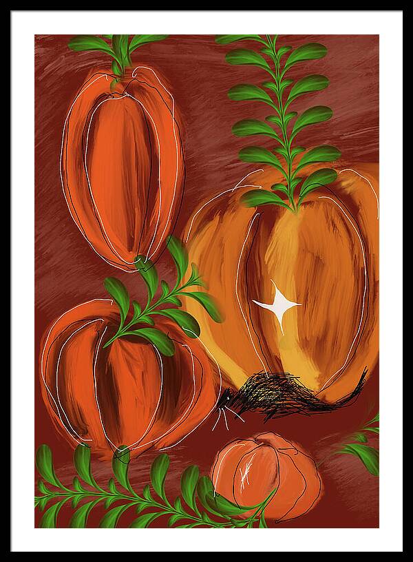 Pumpkin Patch 1 - Framed Print
