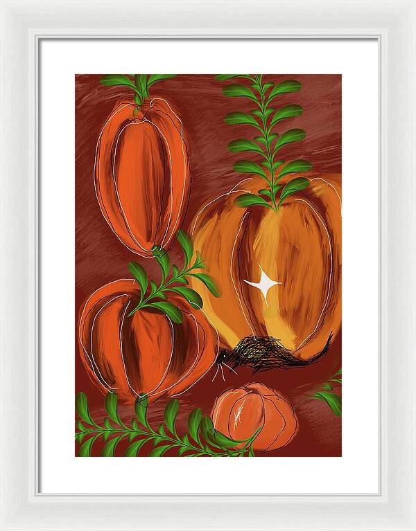 Pumpkin Patch 1 - Framed Print