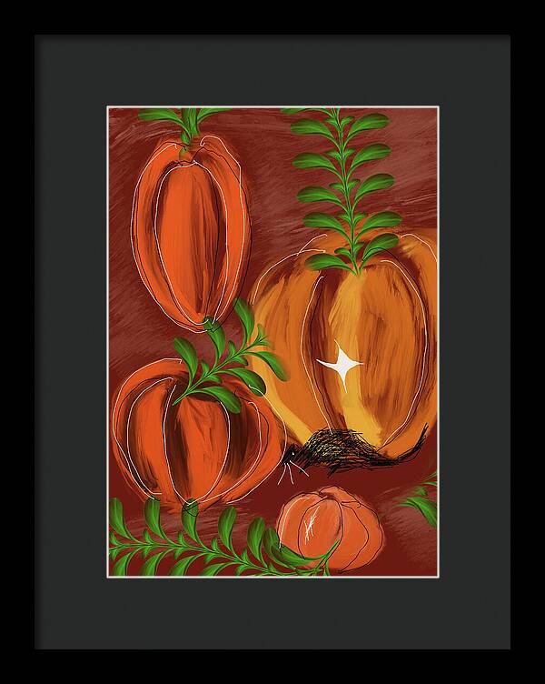 Pumpkin Patch 1 - Framed Print