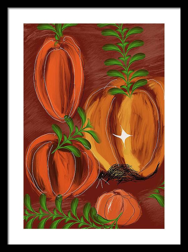 Pumpkin Patch 1 - Framed Print