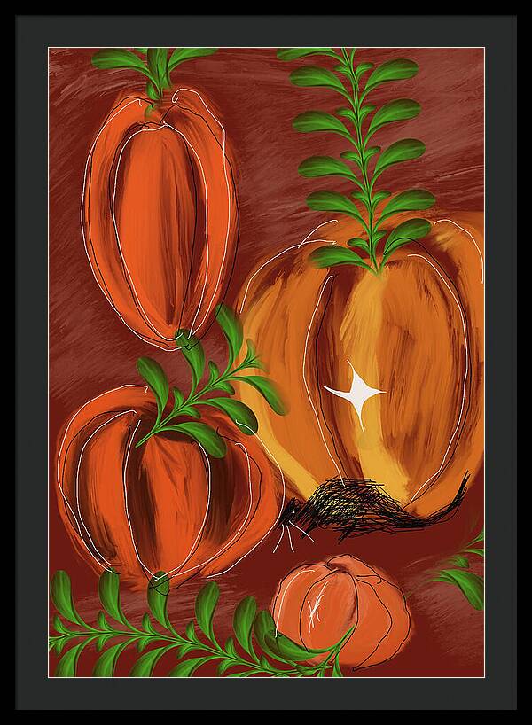 Pumpkin Patch 1 - Framed Print