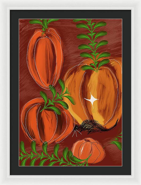 Pumpkin Patch 1 - Framed Print