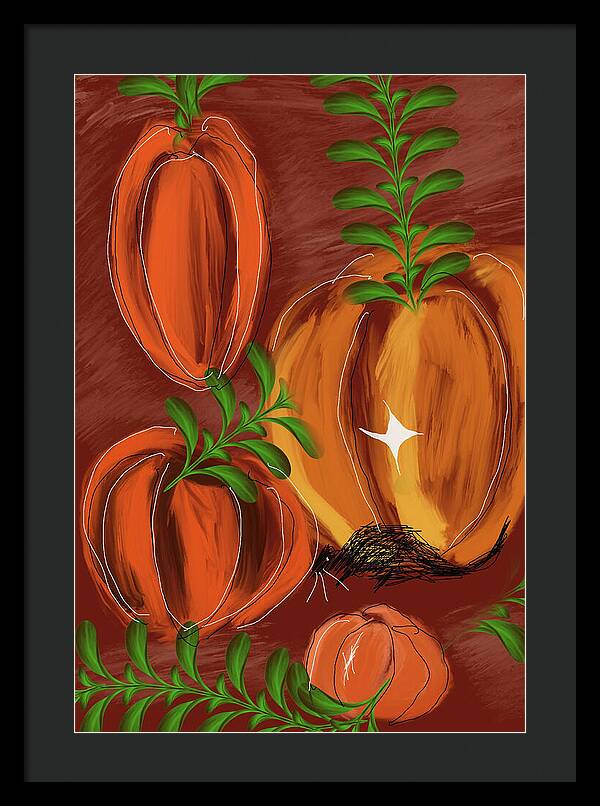Pumpkin Patch 1 - Framed Print