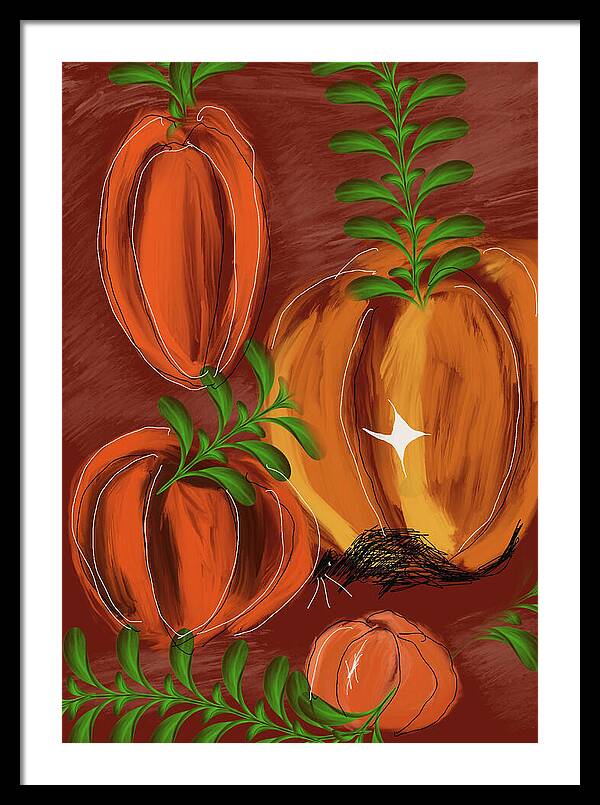 Pumpkin Patch 1 - Framed Print