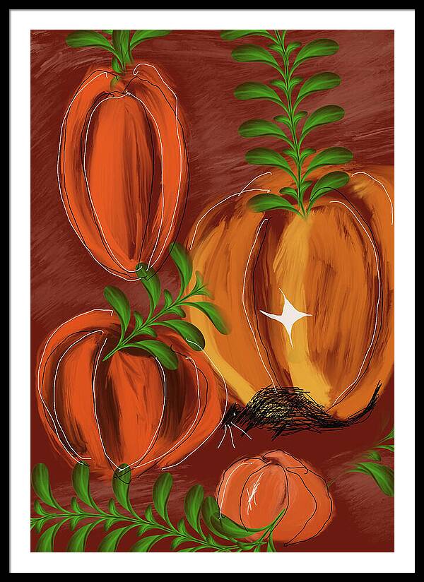 Pumpkin Patch 1 - Framed Print