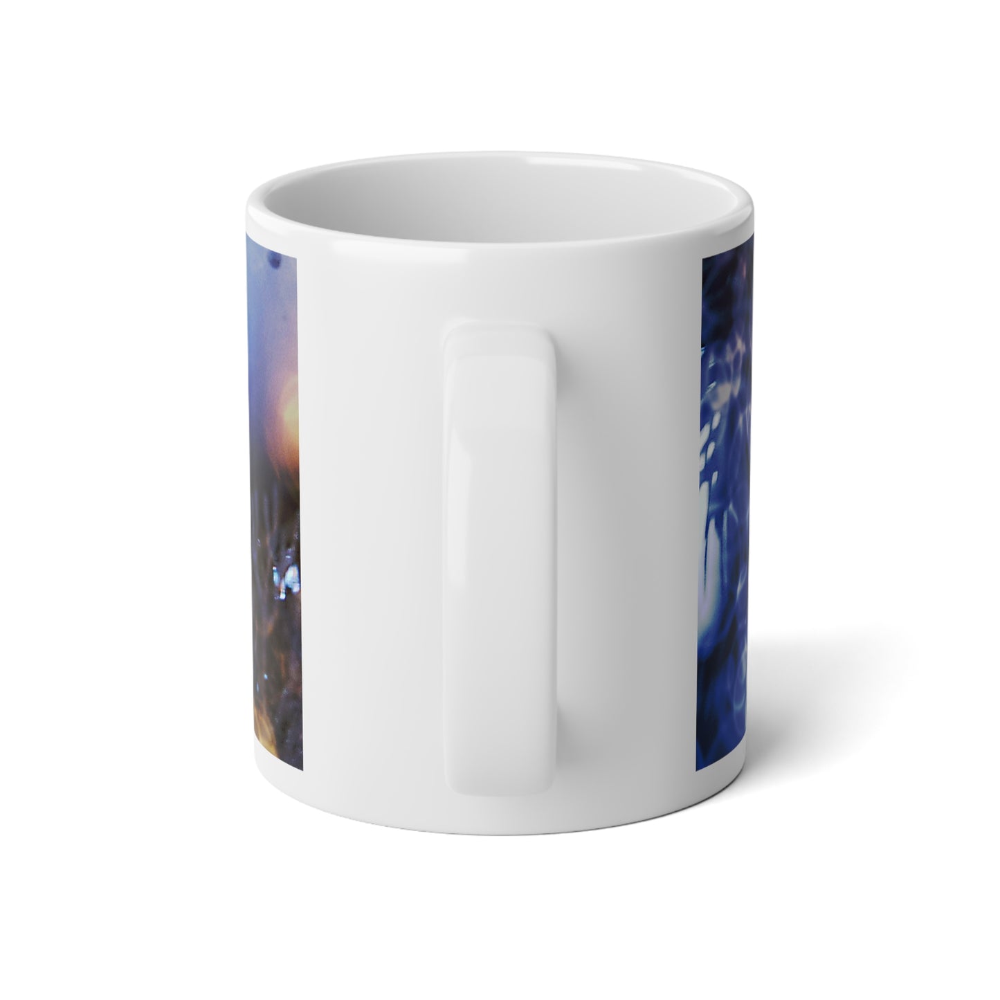 Blue Ice Ornament Jumbo Mug 20oz - Abstract Nature Design