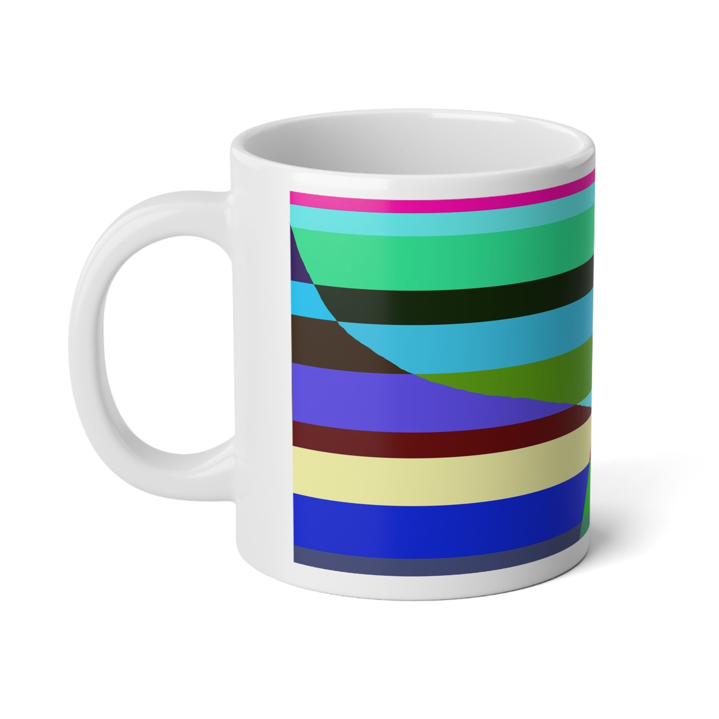 Stripes Interrupted Jumbo Mug - 20oz for Coffee Lovers