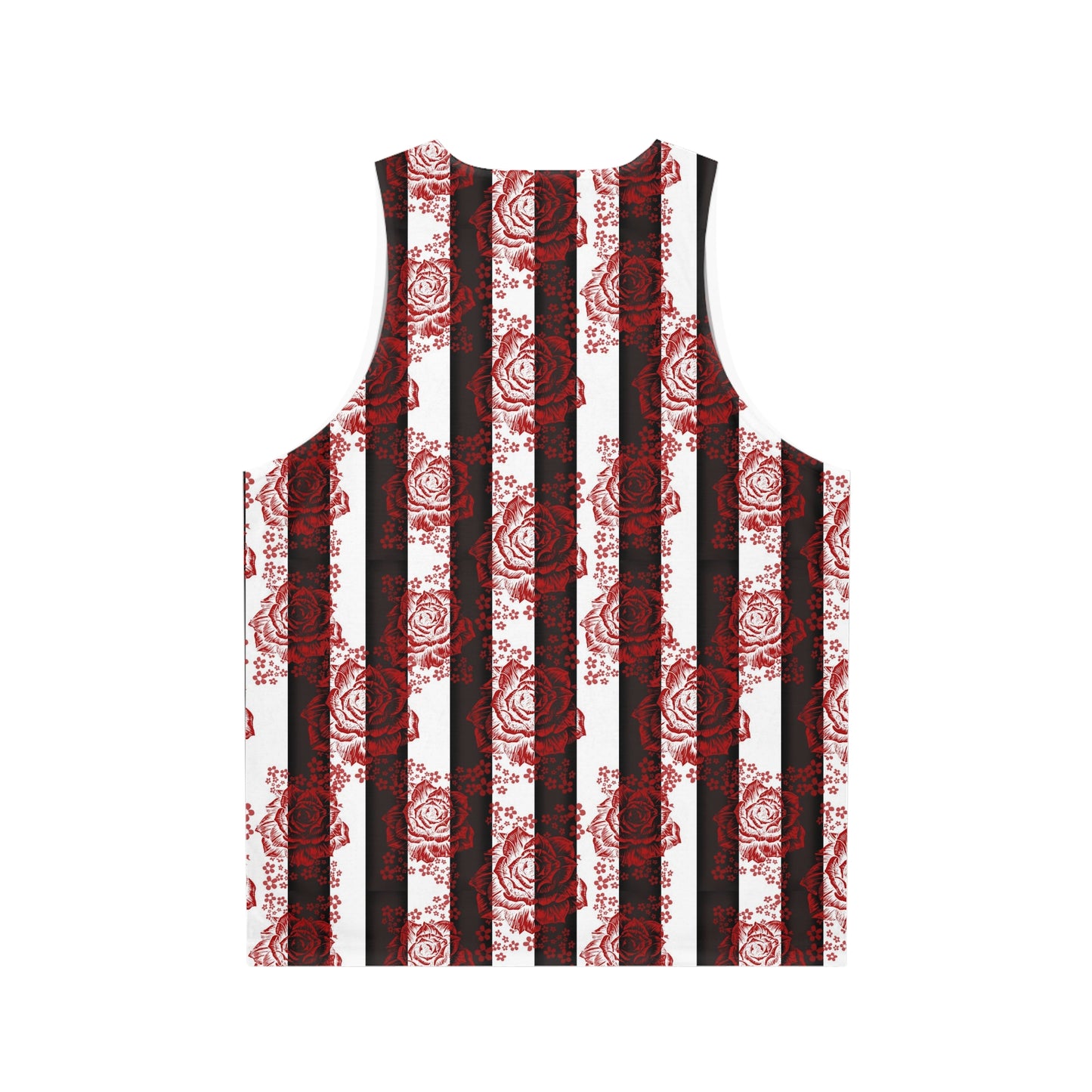 Stripes and Roses Unisex Tank Top (AOP)