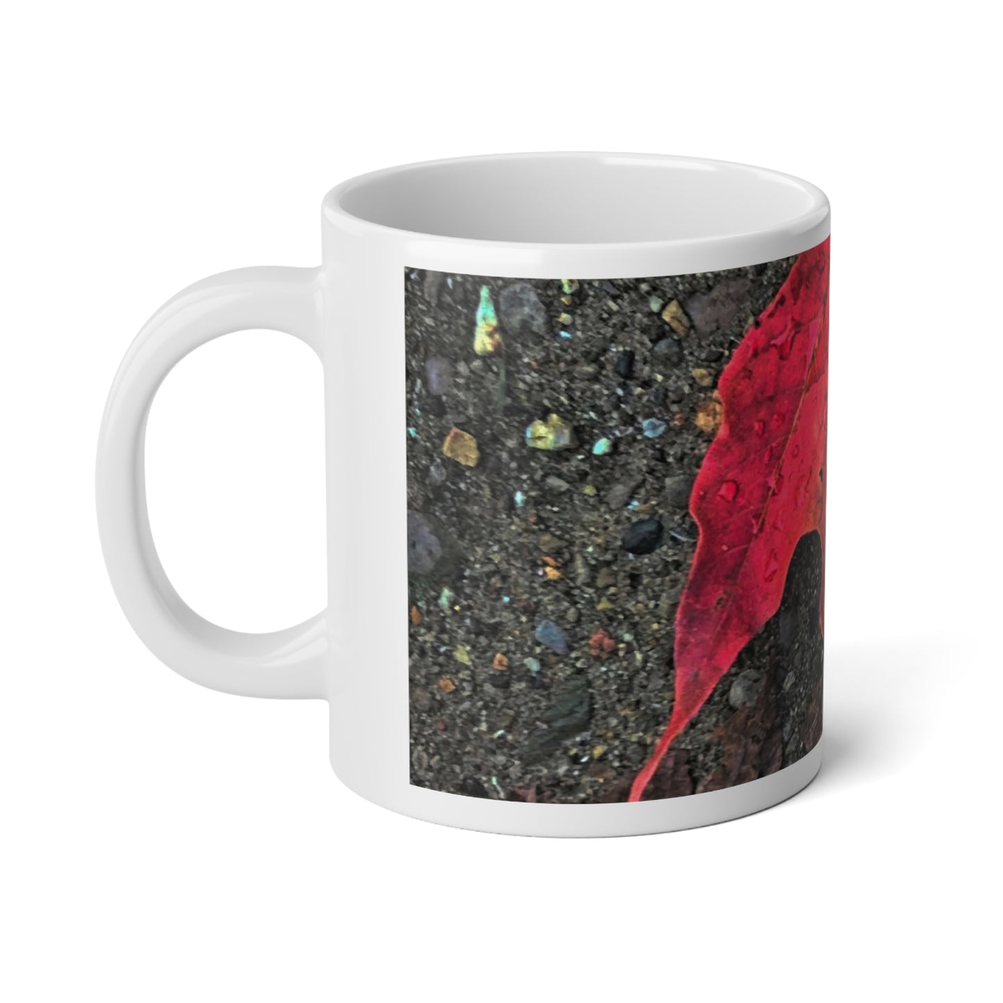 October Sunrise Leaf Jumbo Mug | 20oz Coffee Cup for Cozy Vibes, Fall Decor, Gift for Nature Lovers, Home Office Essentials, Hot Beverage Container
