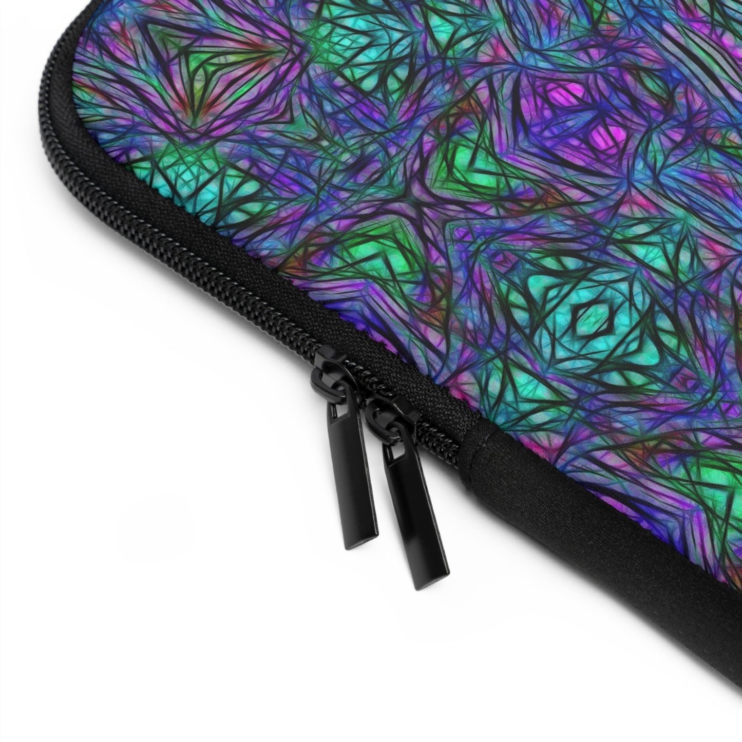Blue Green Purple Kaleidoscope Laptop Sleeve