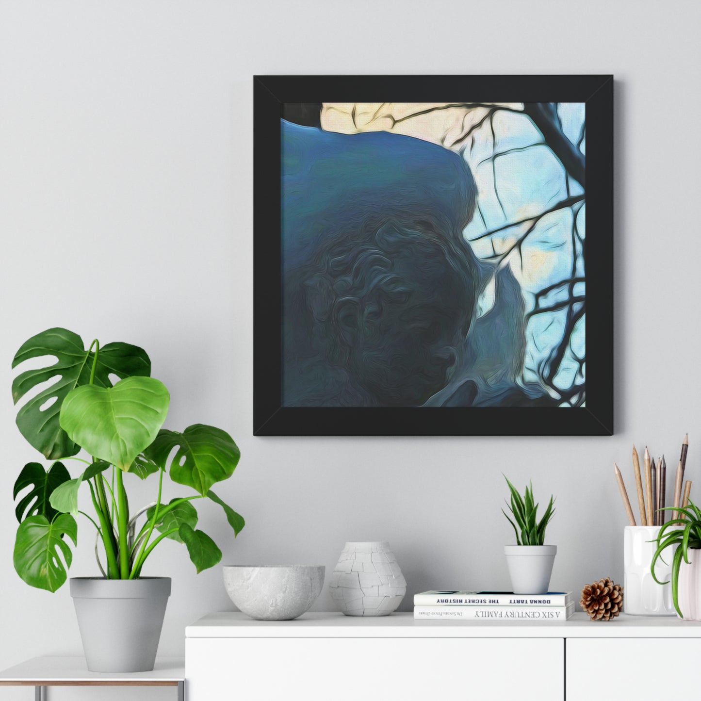 Angel On My Tree Framed Vertical Poster