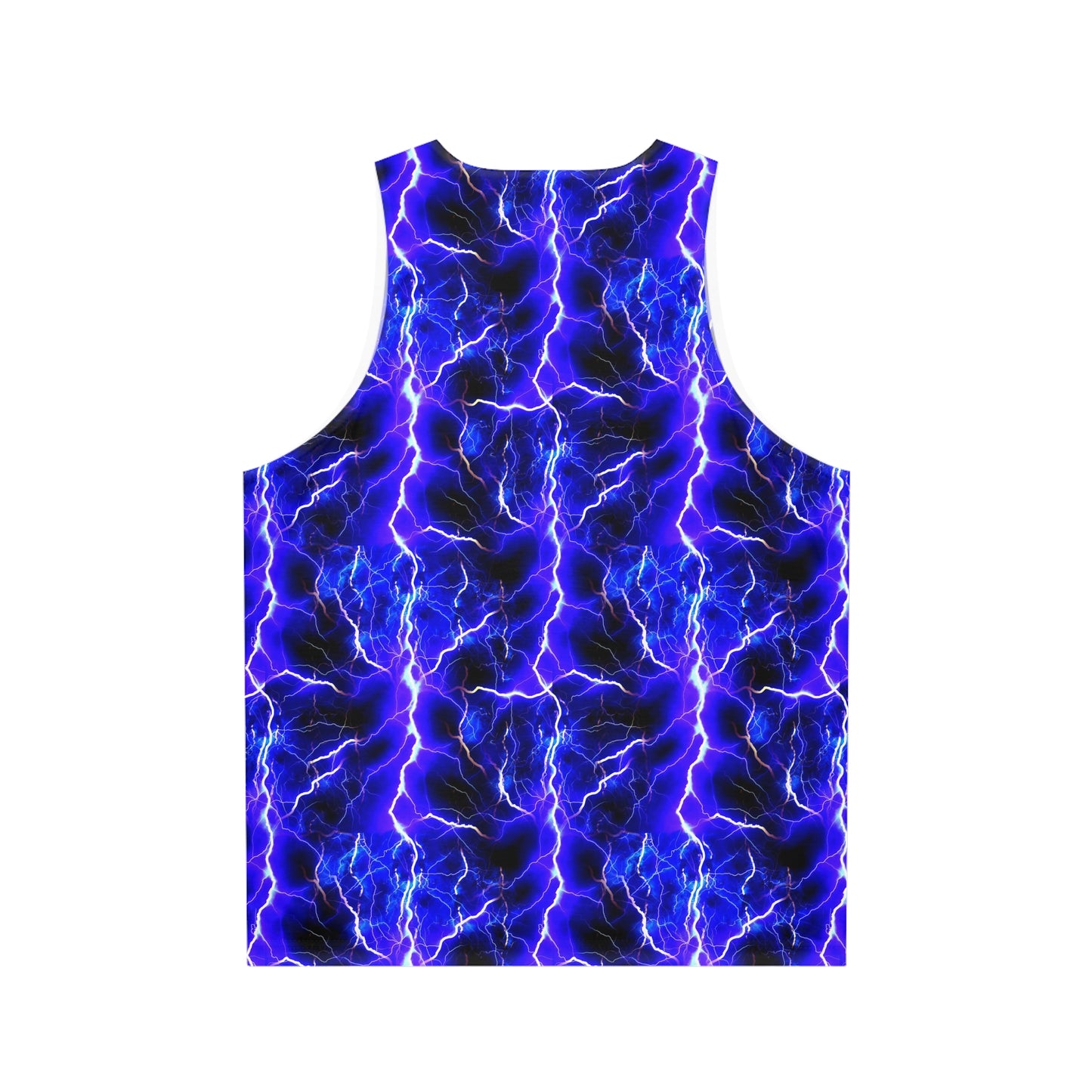 Blue Lightning Pattern Unisex Tank Top (AOP)