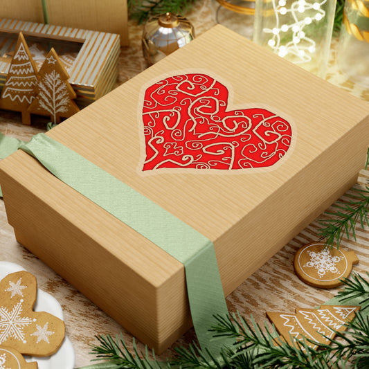 Heart Swirls Kiss-Cut Stickers