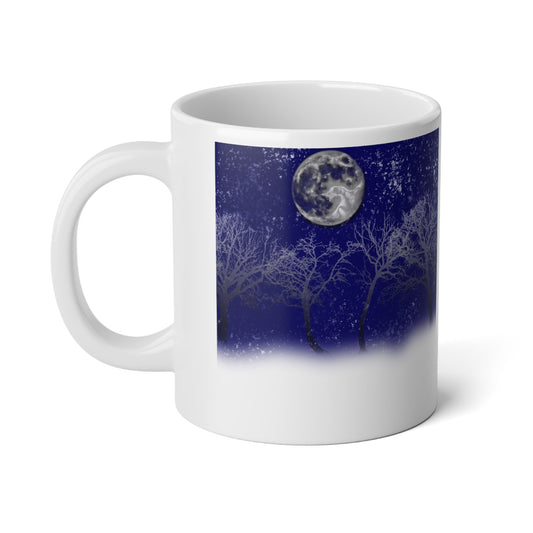 Blue Moon Snow Trees Moon Jumbo Mug - 20oz