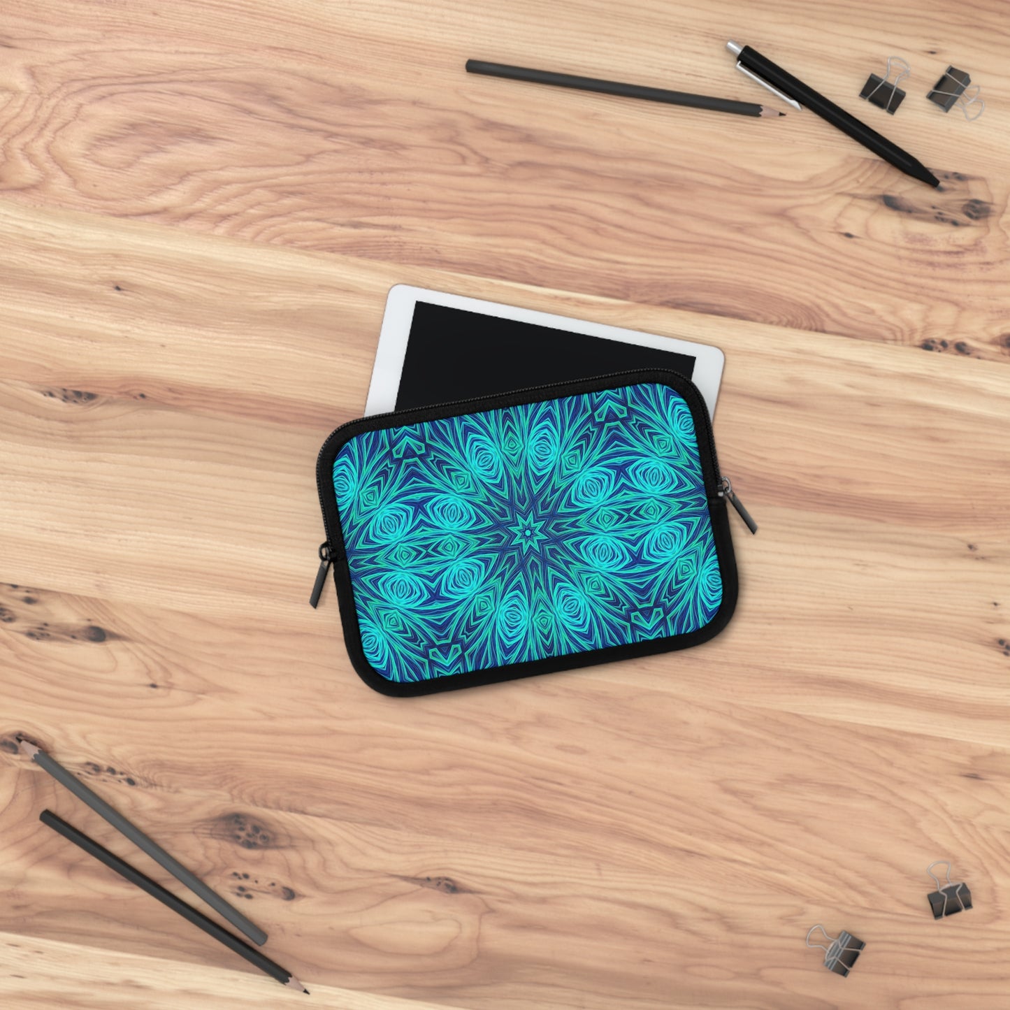 Blue Ice Kaleidoscope Laptop Sleeve