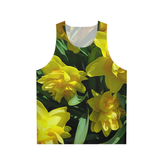 Bright Yellow Daffodils Unisex Tank Top (AOP)