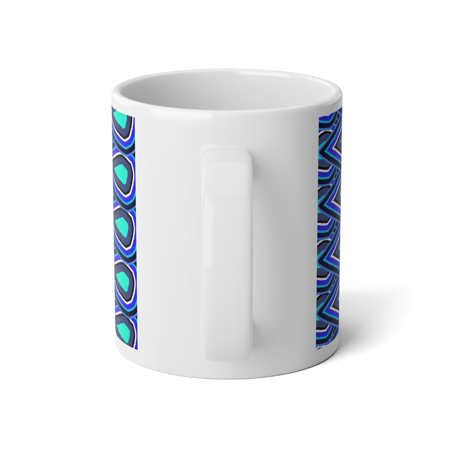Tear Drops In Blue Jumbo Mug - 20oz Coffee Cup