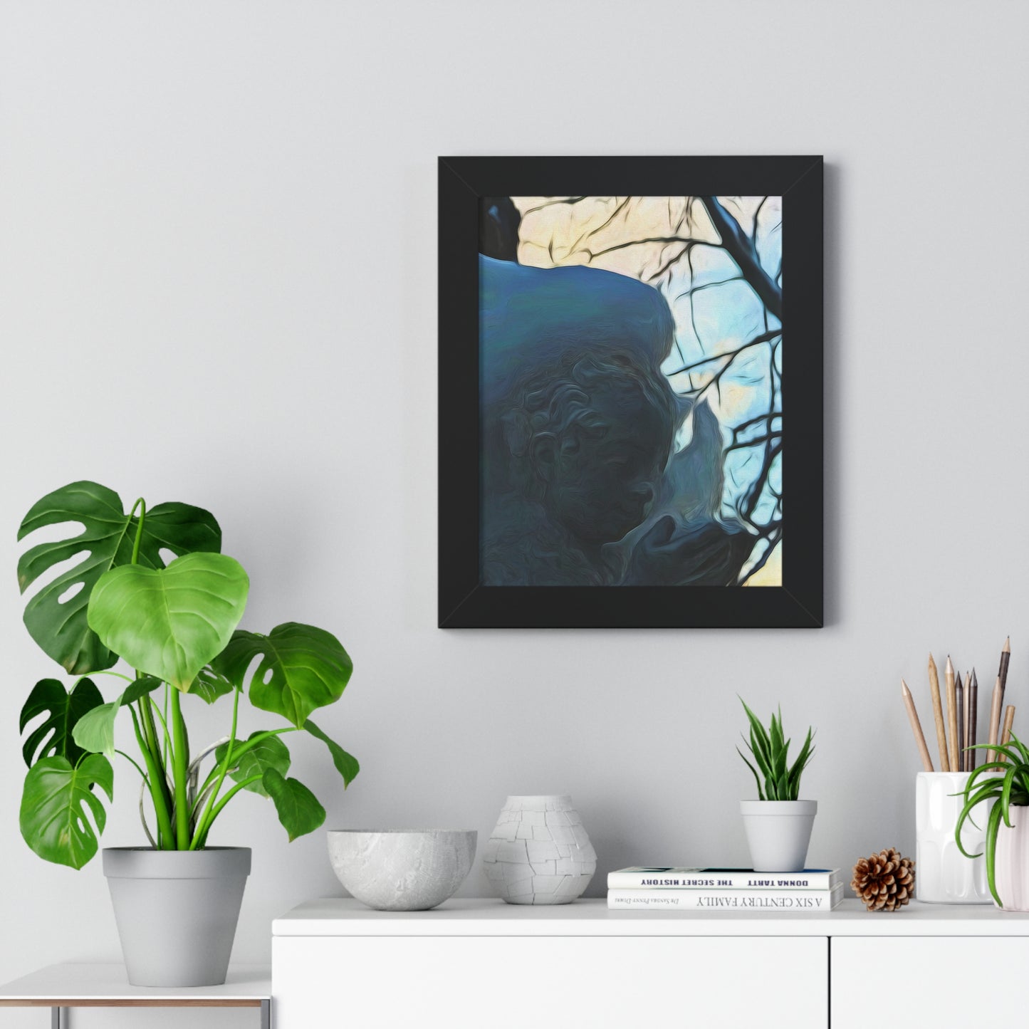 Angel On My Tree Framed Vertical Poster