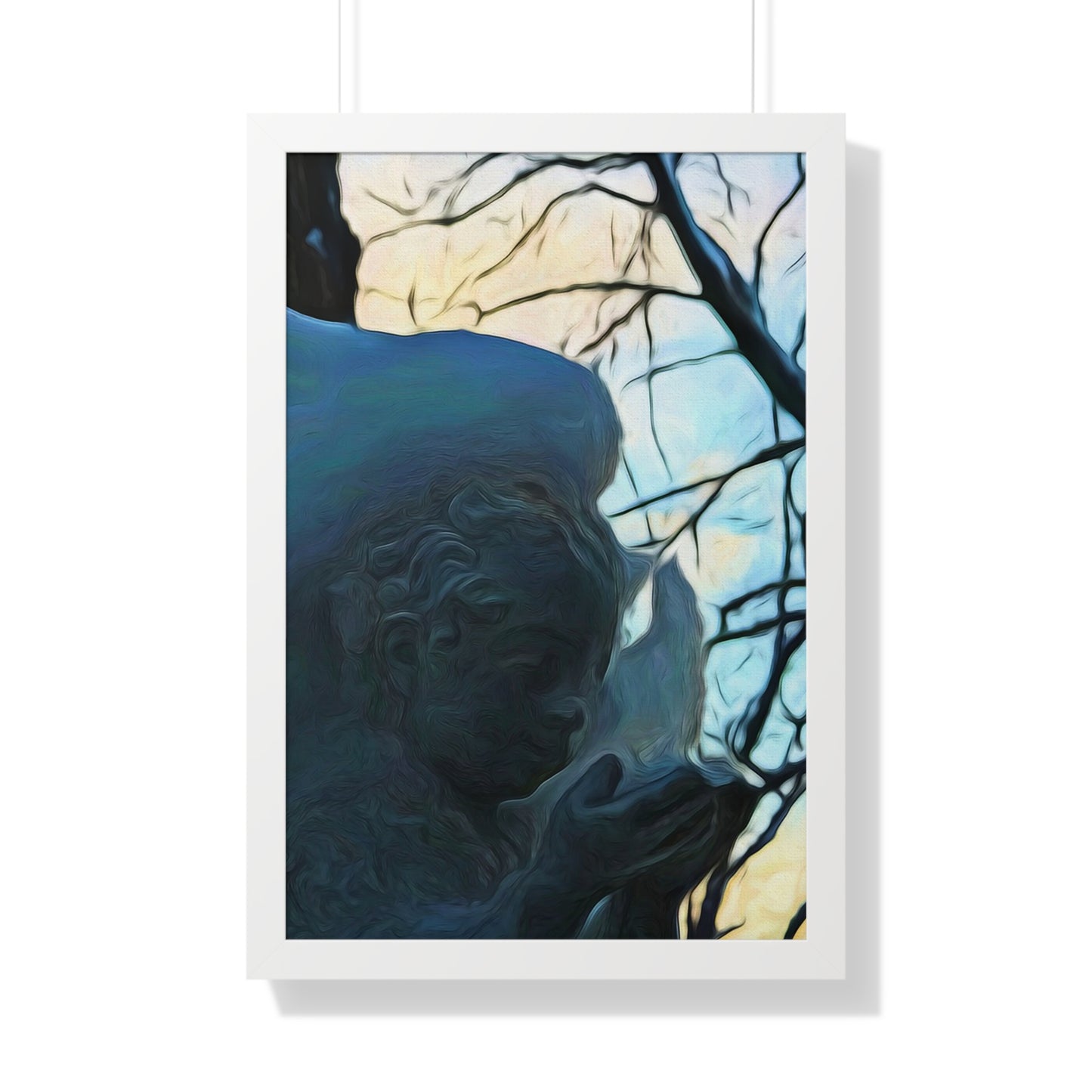 Angel On My Tree Framed Vertical Poster
