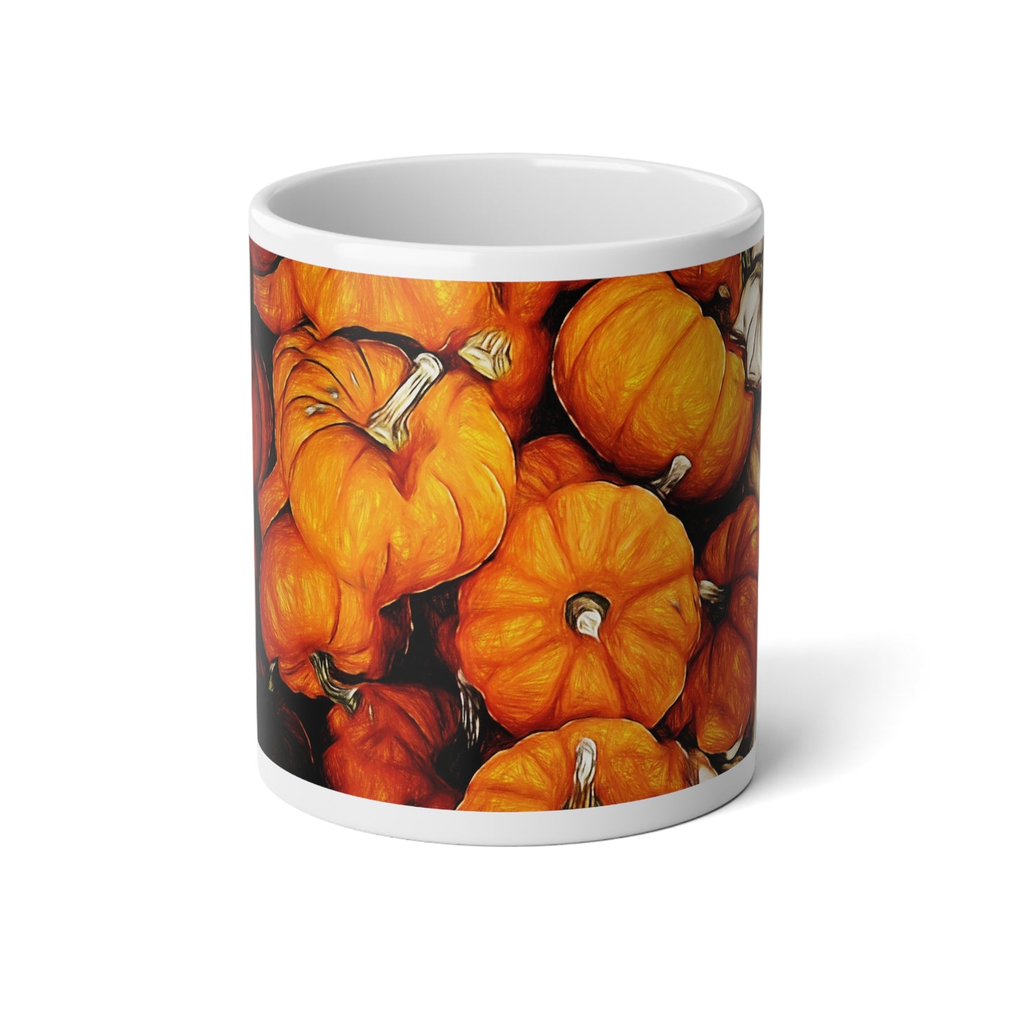 Fall Pumpkin Jumbo Mug - 20oz Coffee Cup for Autumn Lovers