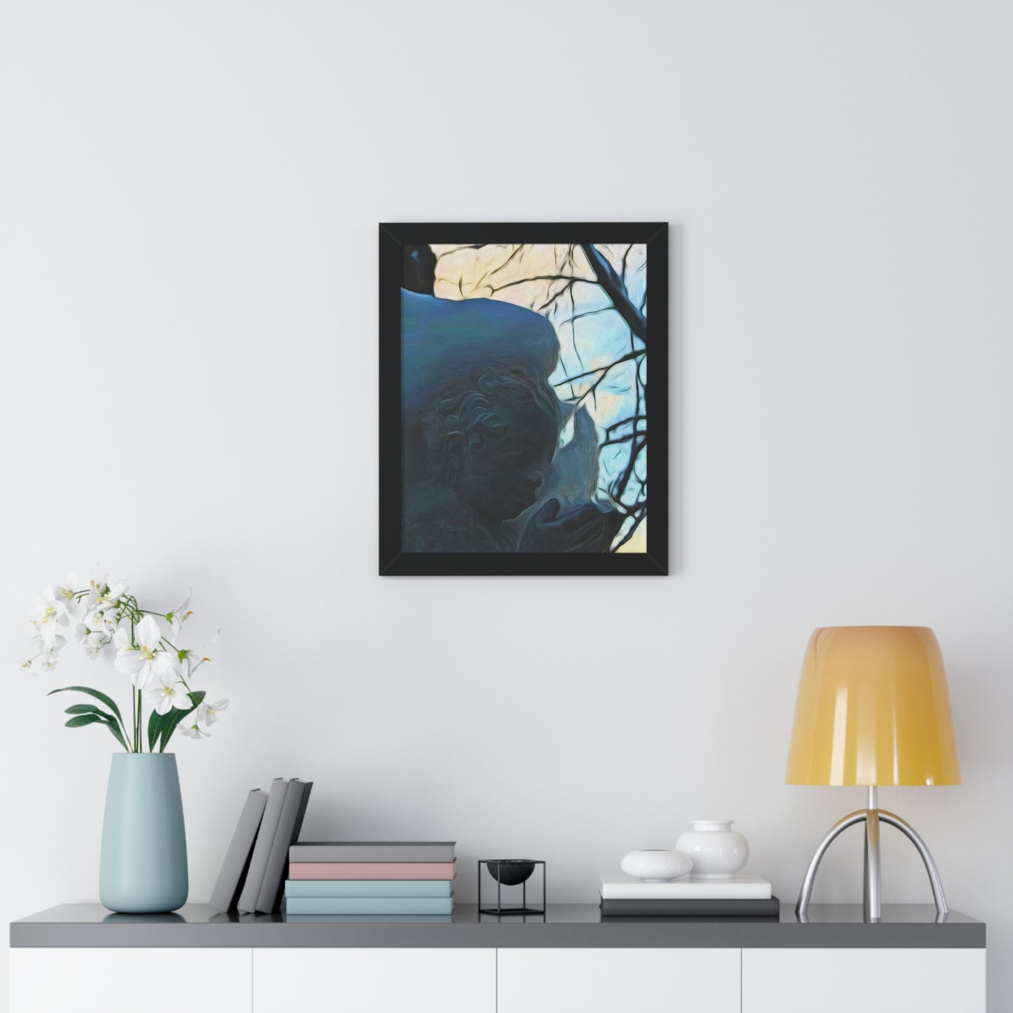 Angel On My Tree Framed Vertical Poster