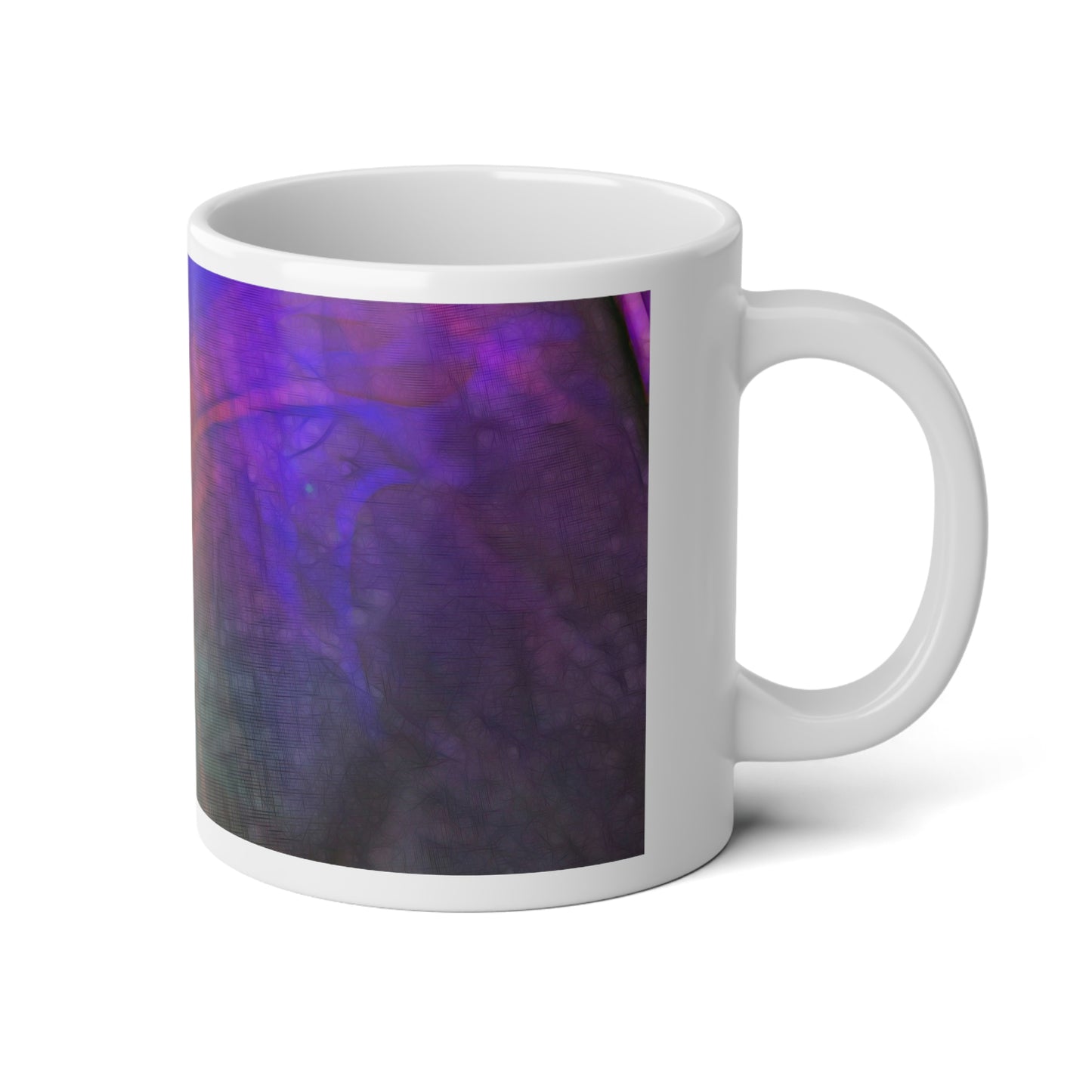 20oz Jumbo Mug — Colorful Holiday String Lights Coffee Cup